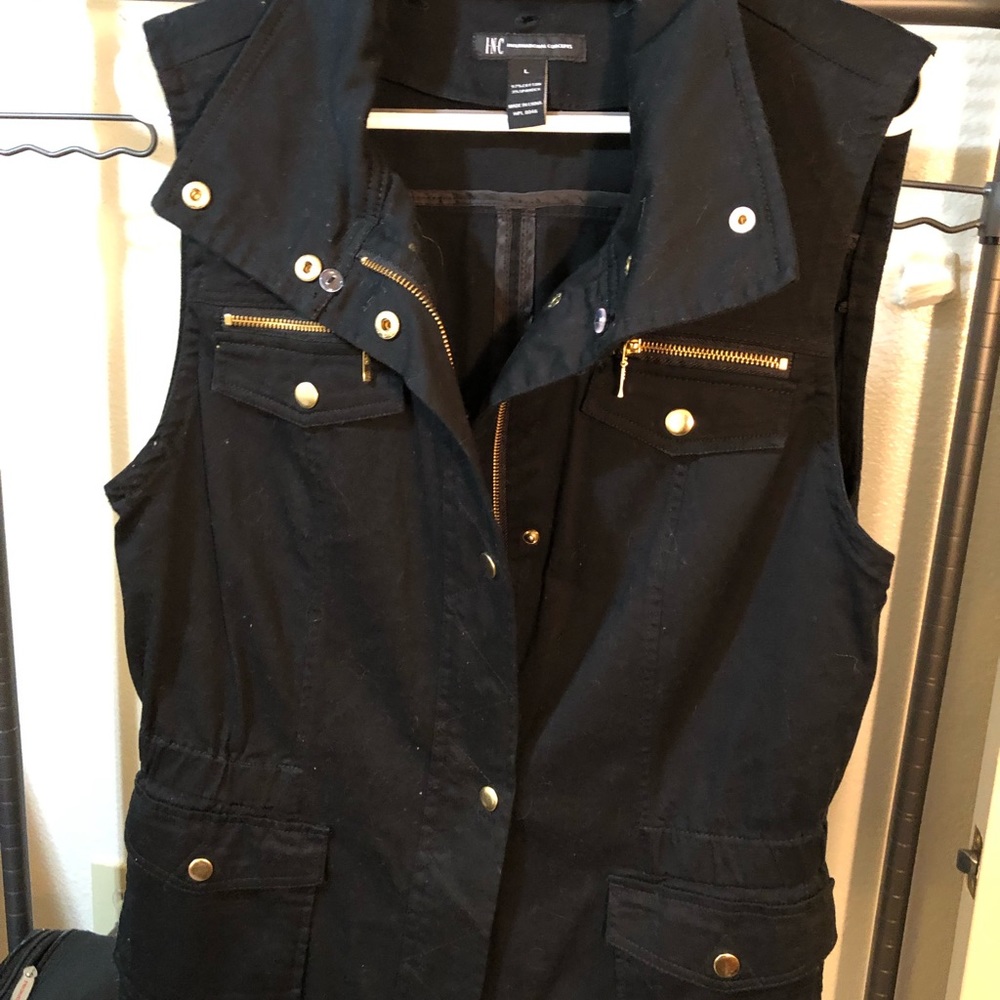 INC. beautiful vest, black, large - Picture 6 of 8